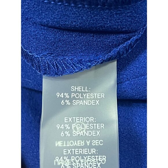 Calvin Klein Blue Ruffle Sleeve Sheath Dress Back Zip Closure Size 4 Women New - Picture 9 of 10